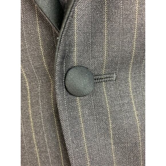 $15K MENS 40R ERMENEGILDO ZEGNA HAND MADE Pinstripe Charcoal BLACK TUXEDO SUIT - Picture 4 of 12